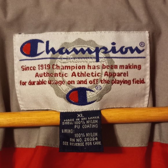 Vintage America West Airlines Full Zip Windbreaker Bold Red & Gray EUC Men's XL - Picture 5 of 13